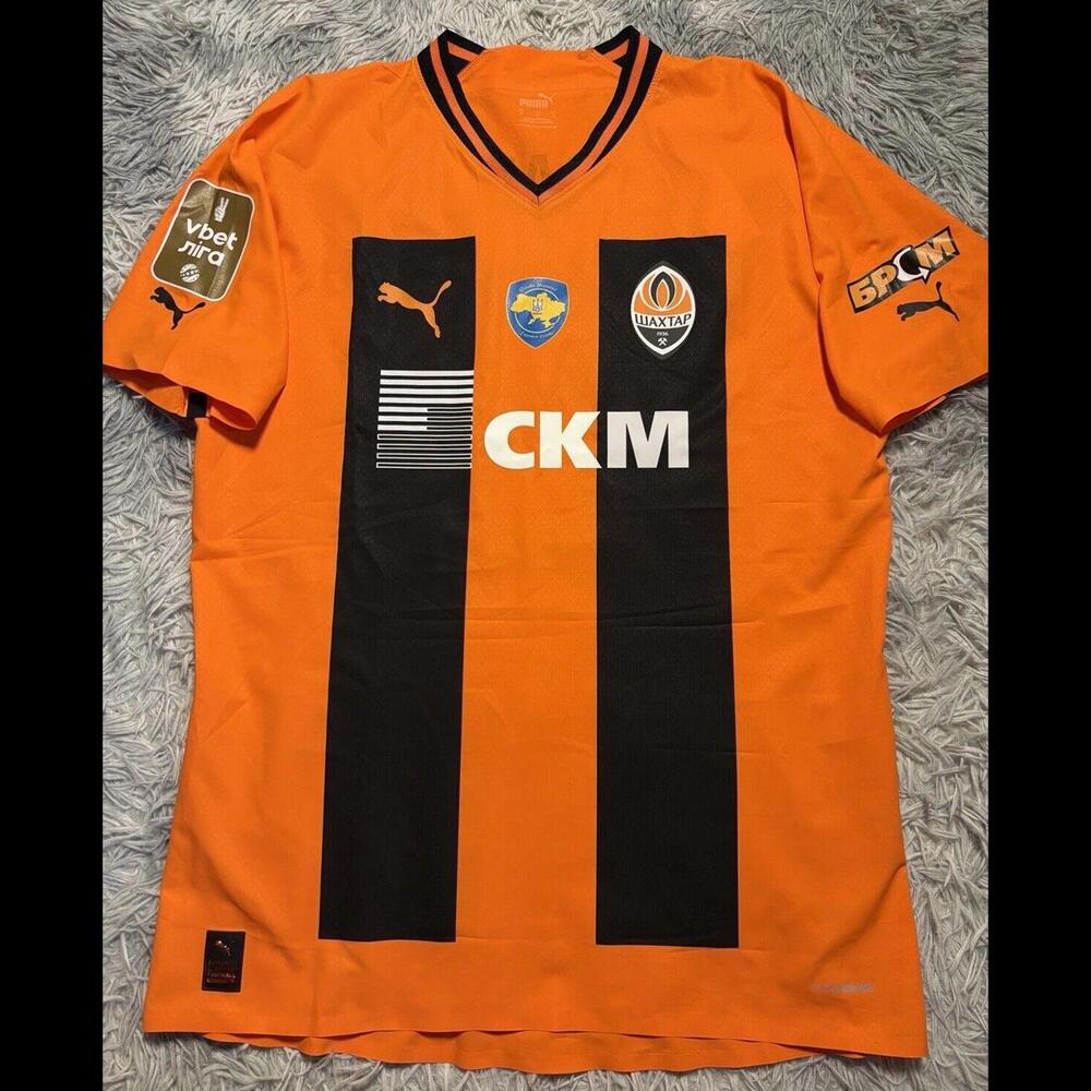SHAKHTAR DONETSK 2022/23 MATCH WORN & SIGNED JERSEY SUDAKOV #8 UKRAINE PUMA M